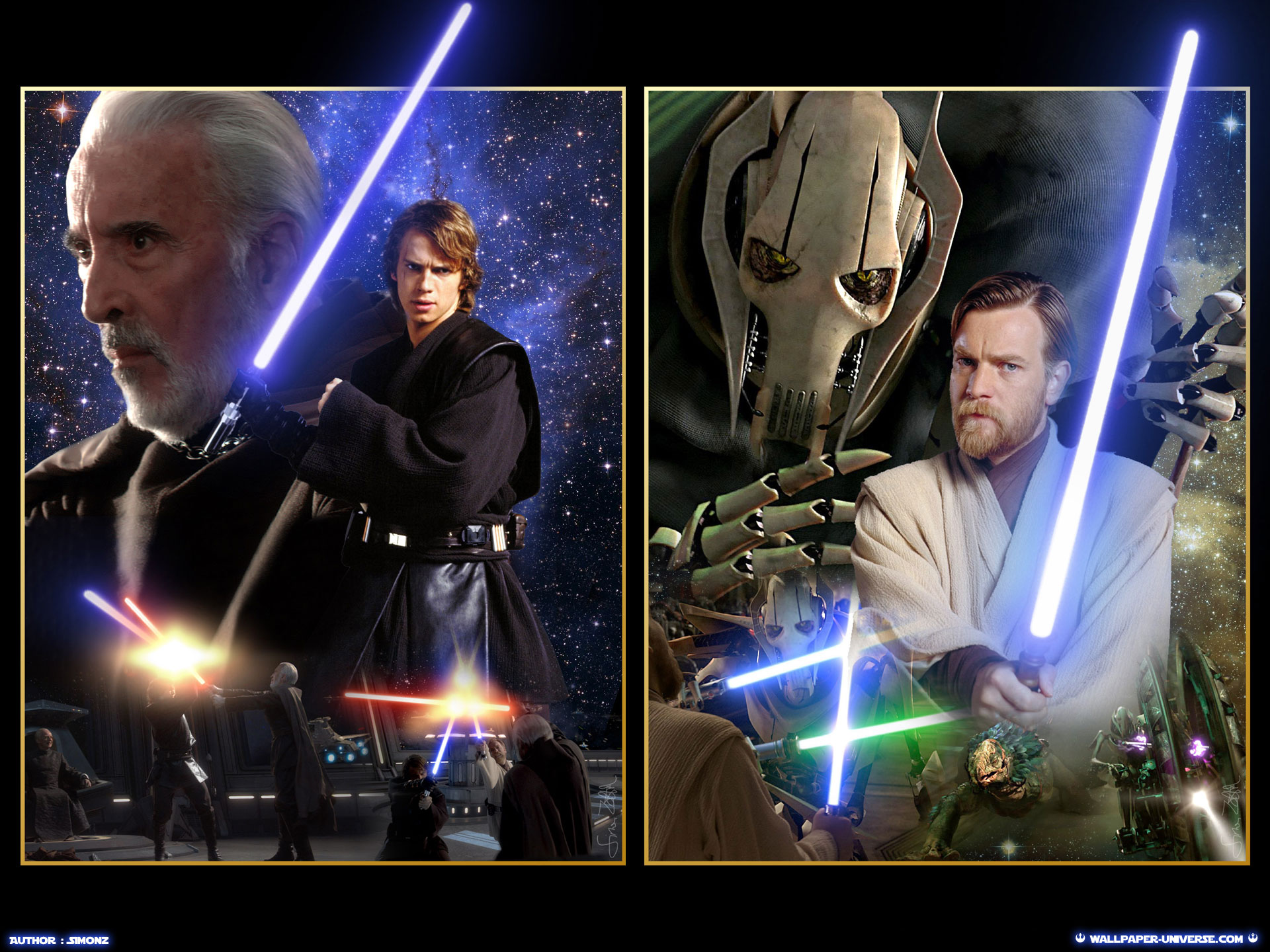  Anakin vs Dooku Obi Wan vs General Grievous HD wallpaper and