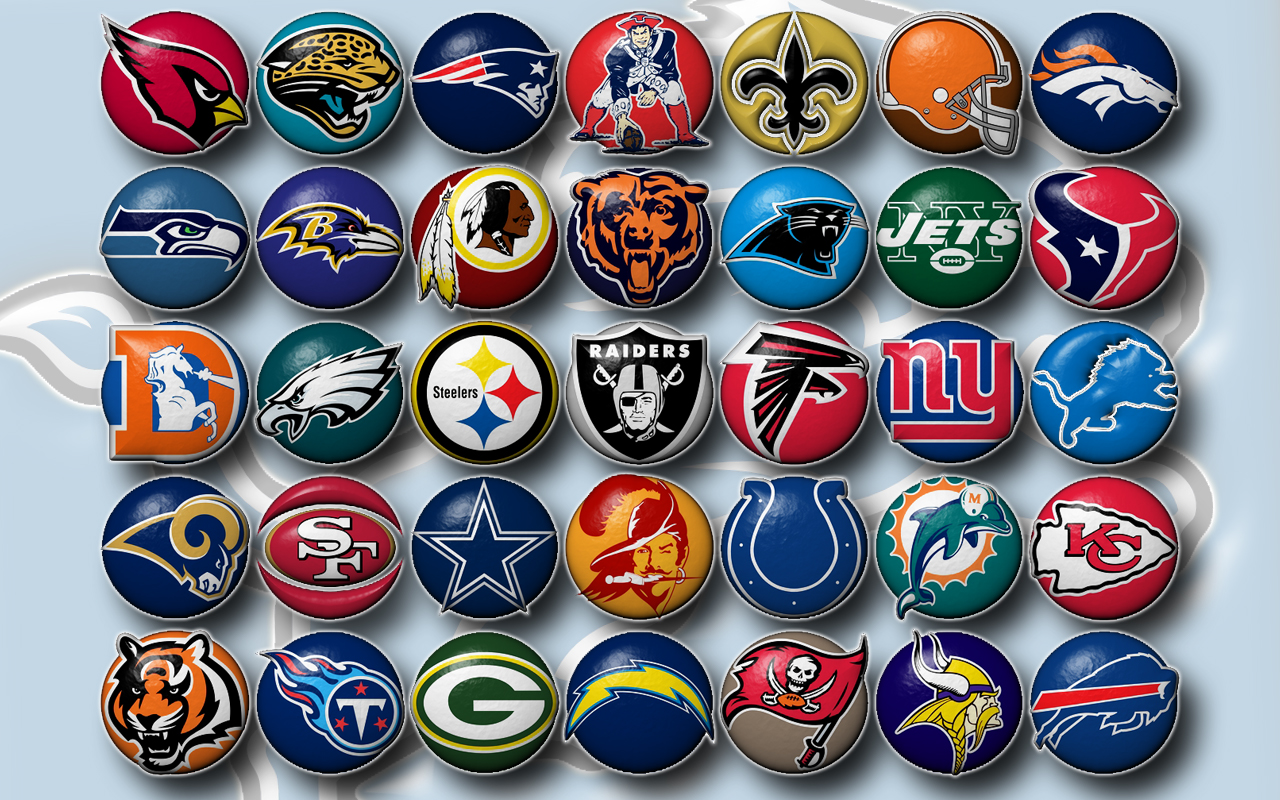 Download Nfl Scores With Football Team Logos Wallpaper