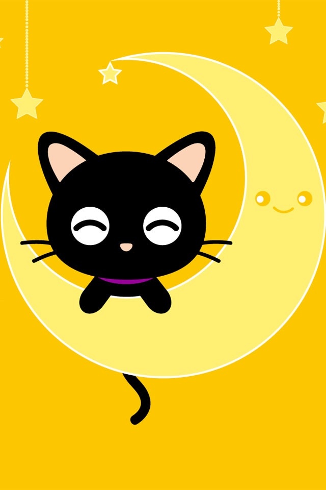 Funny Cartoon Cat iPhone Wallpaper Background And