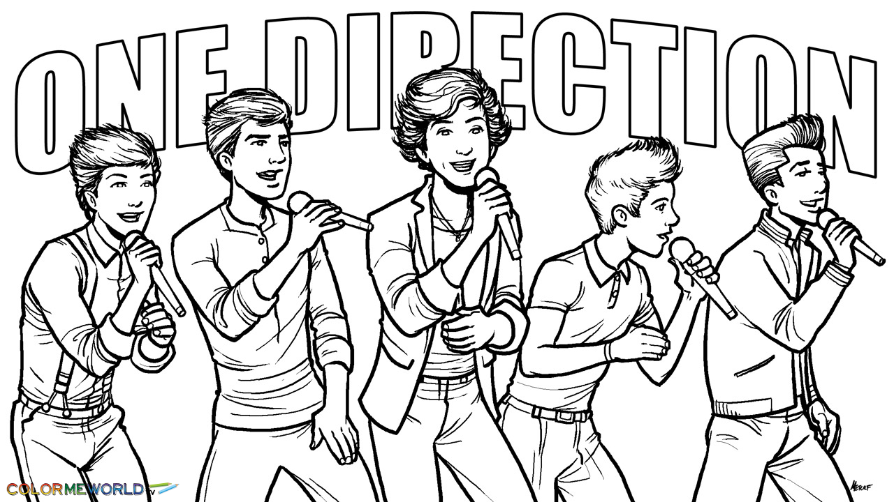 One Direction in Concert Coloring Page Wallpaper 1280x720