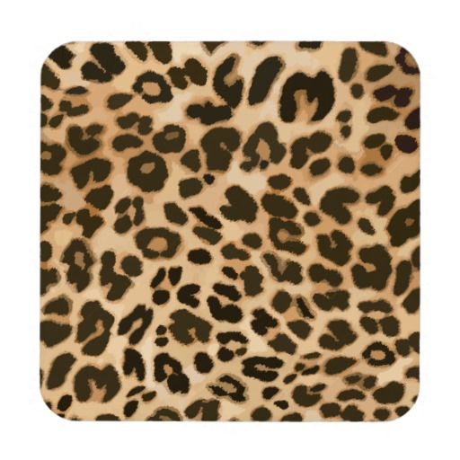 Leopard Print Background Coaster From