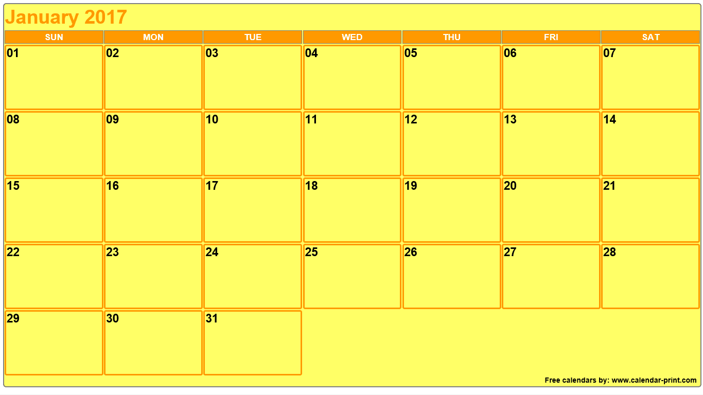 Desktop Wallpaper Calendar January