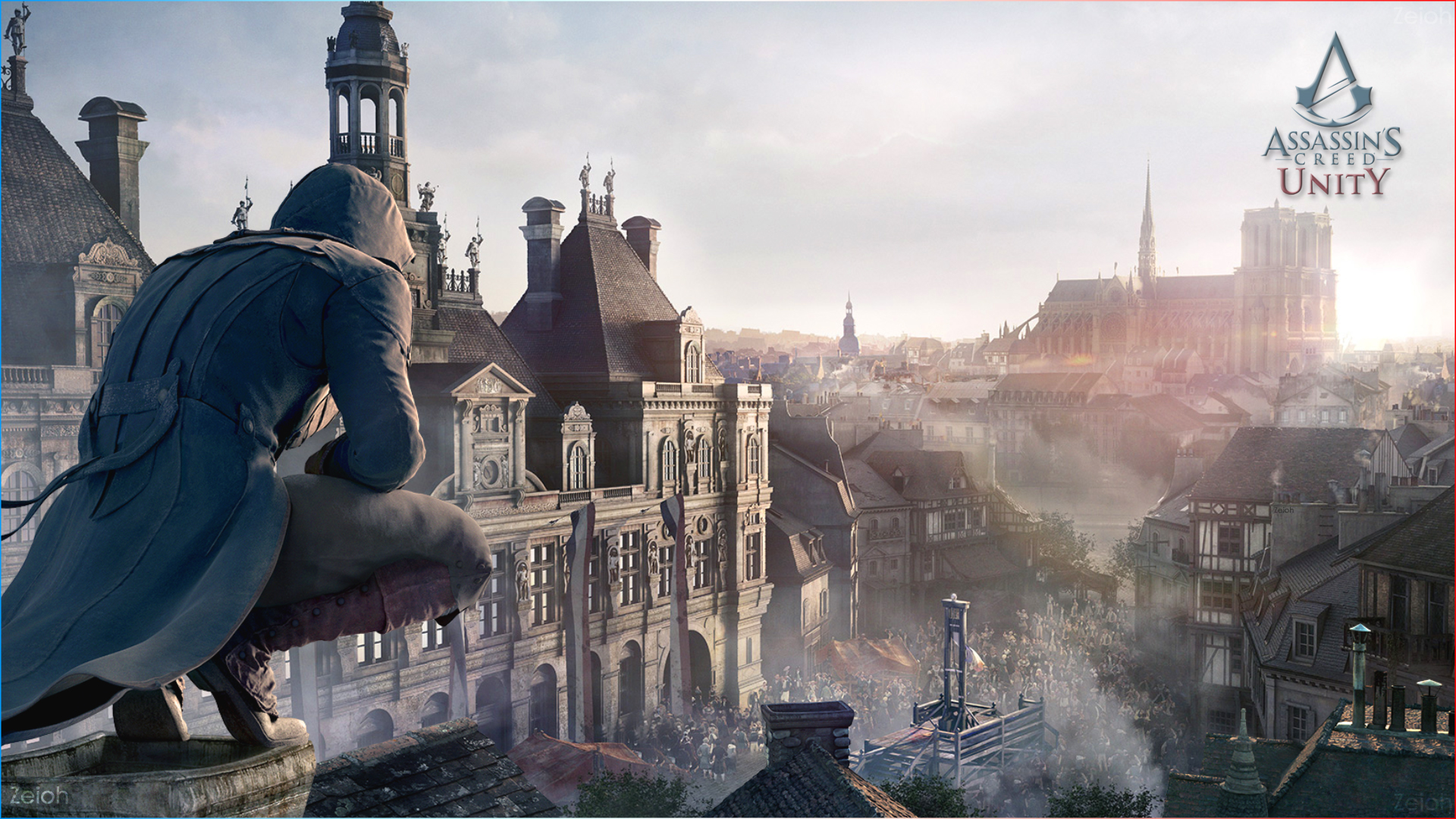 Assassin S Creed Unity Wallpaper Arno Paris By Zeioh On