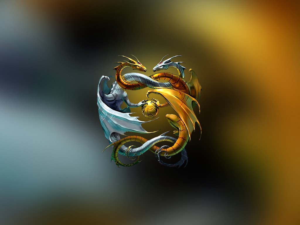 Yin Yang 3D Dragon Wallpaper   HD wallpaper