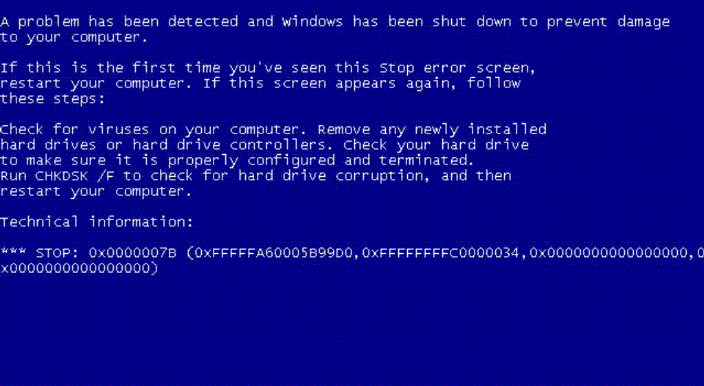 7b Blue Screen Error During Windows Install Tech Support Forum