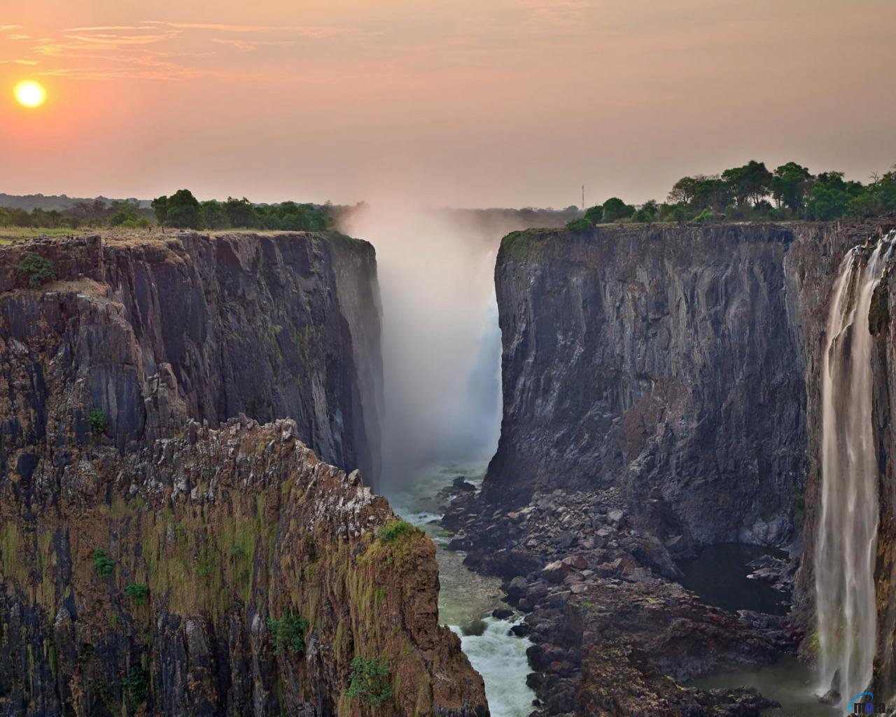 Wallpaper Victoria Falls Zambezi River X