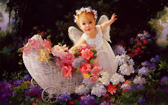 Angel Baby Doll Wallpaper