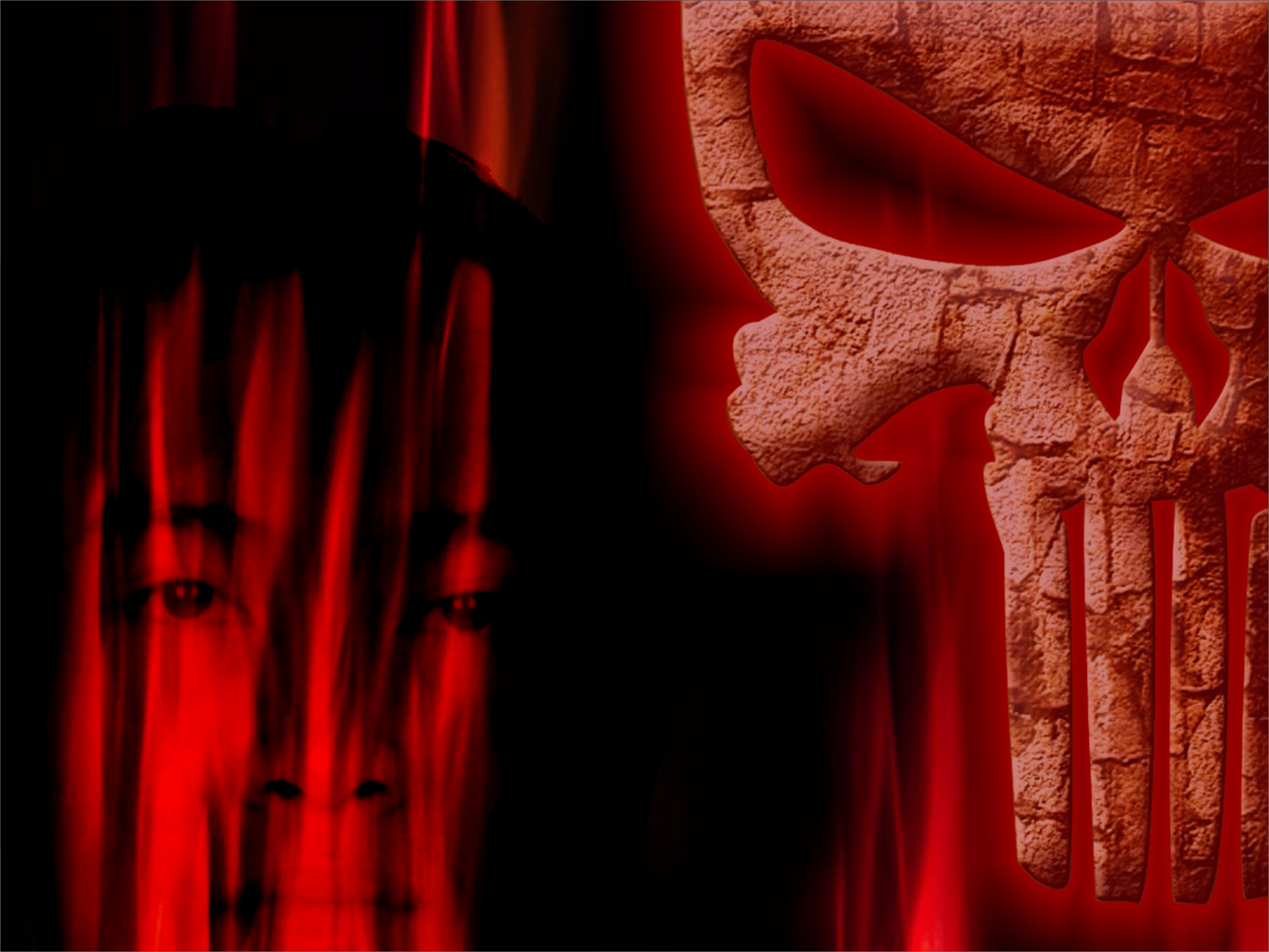 Scary Skulls Wallpaper Red Punisher Skull Source