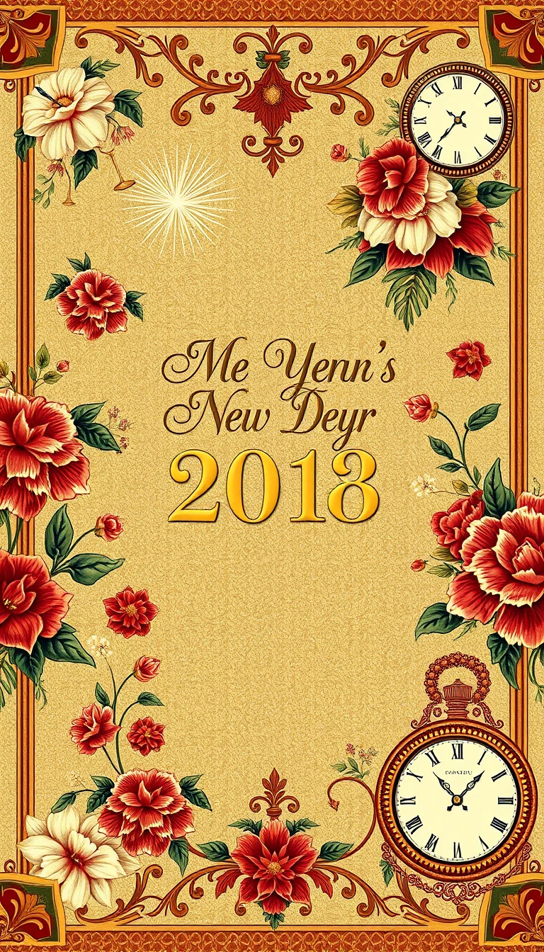 Victorian New Years Wallpaper