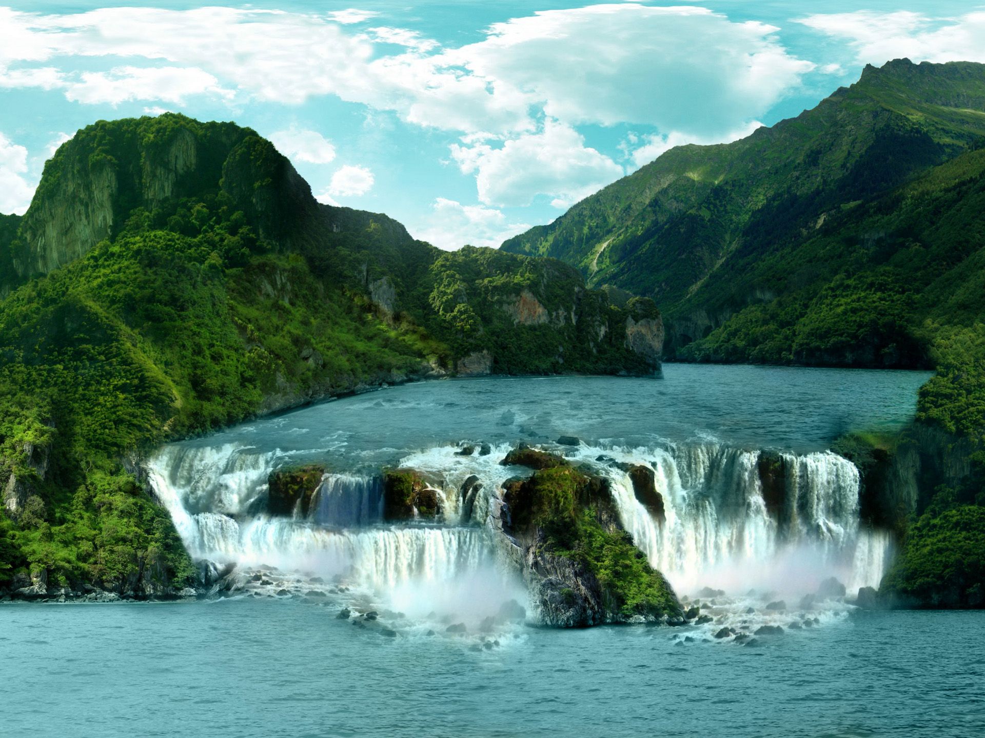 Waterfalls Scenery Wallpaper