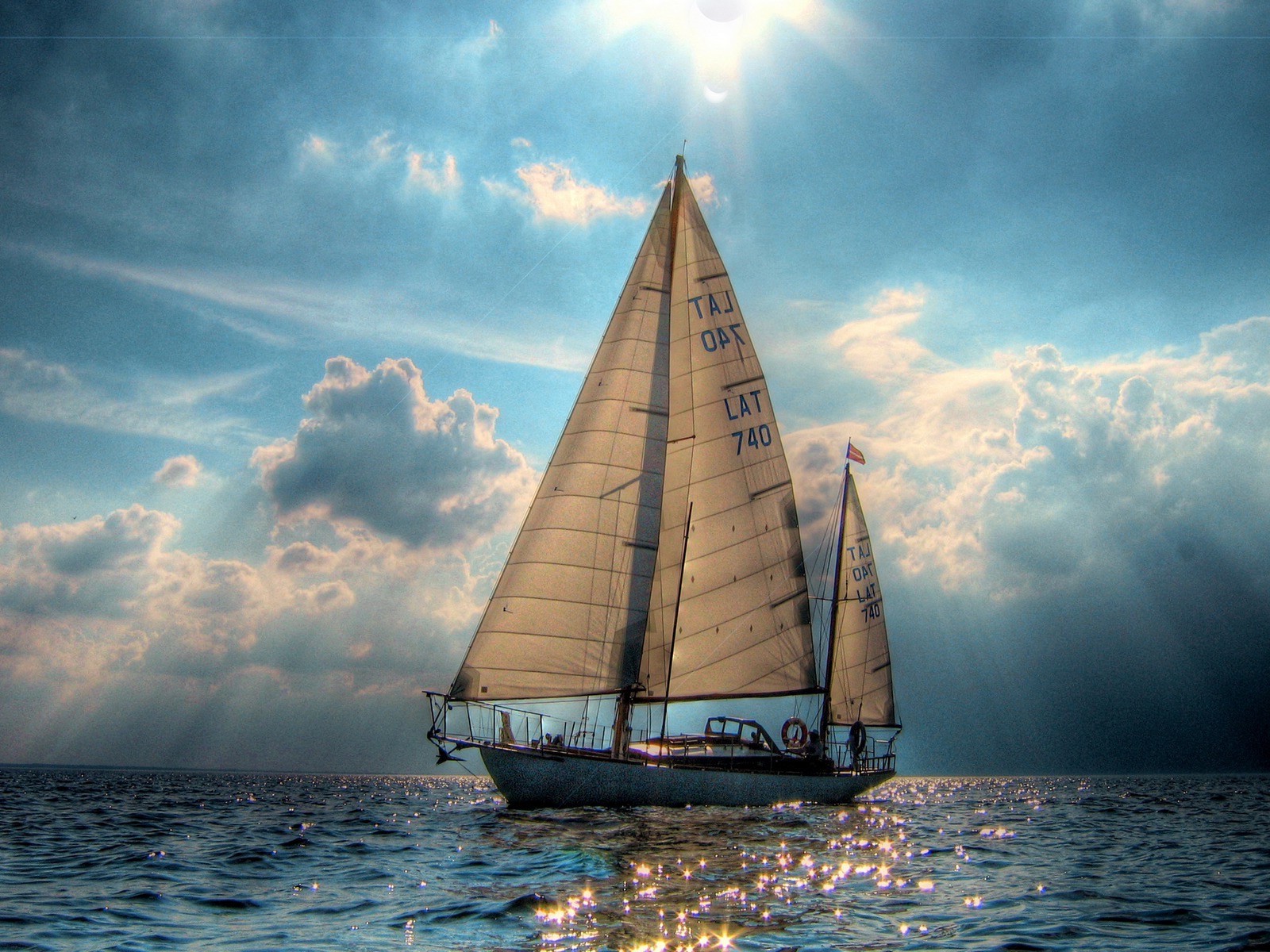 Landscape Nature Sea Water Sailing Ships Wallpaper HD
