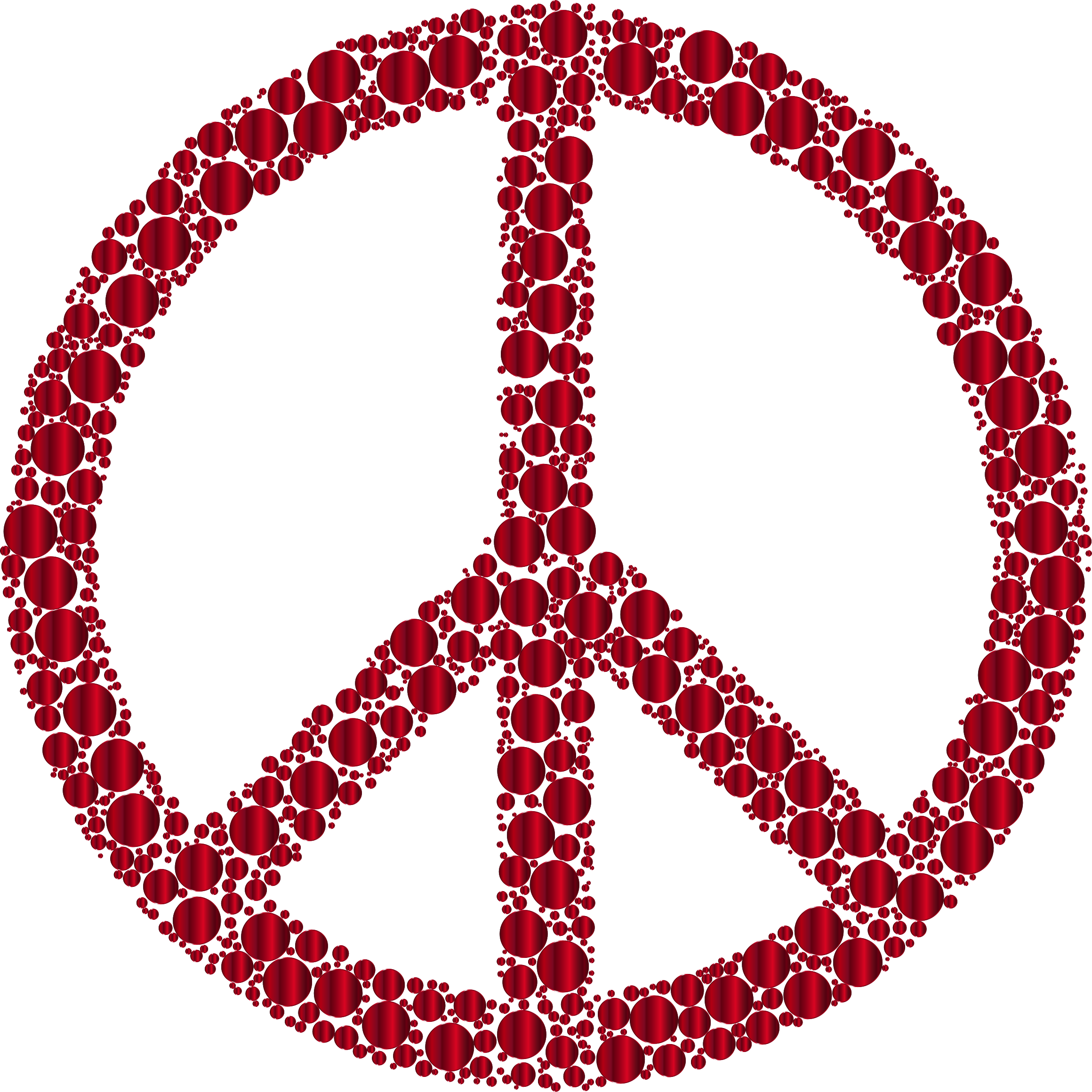 Clipart Colorful Circles Peace Sign Without Background