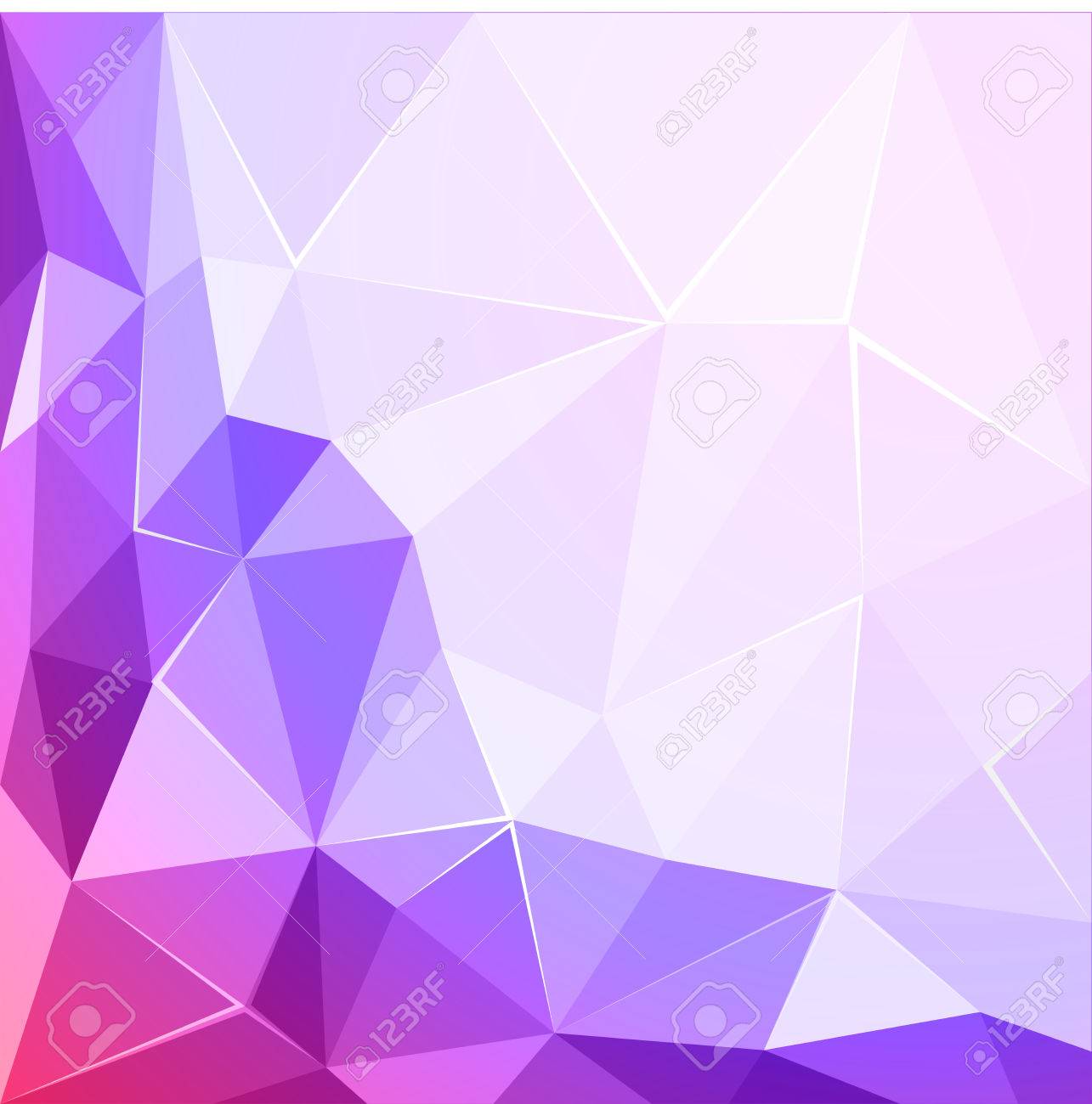 Abstract Polygonal Geometric Facet Shiny Pink And Violet