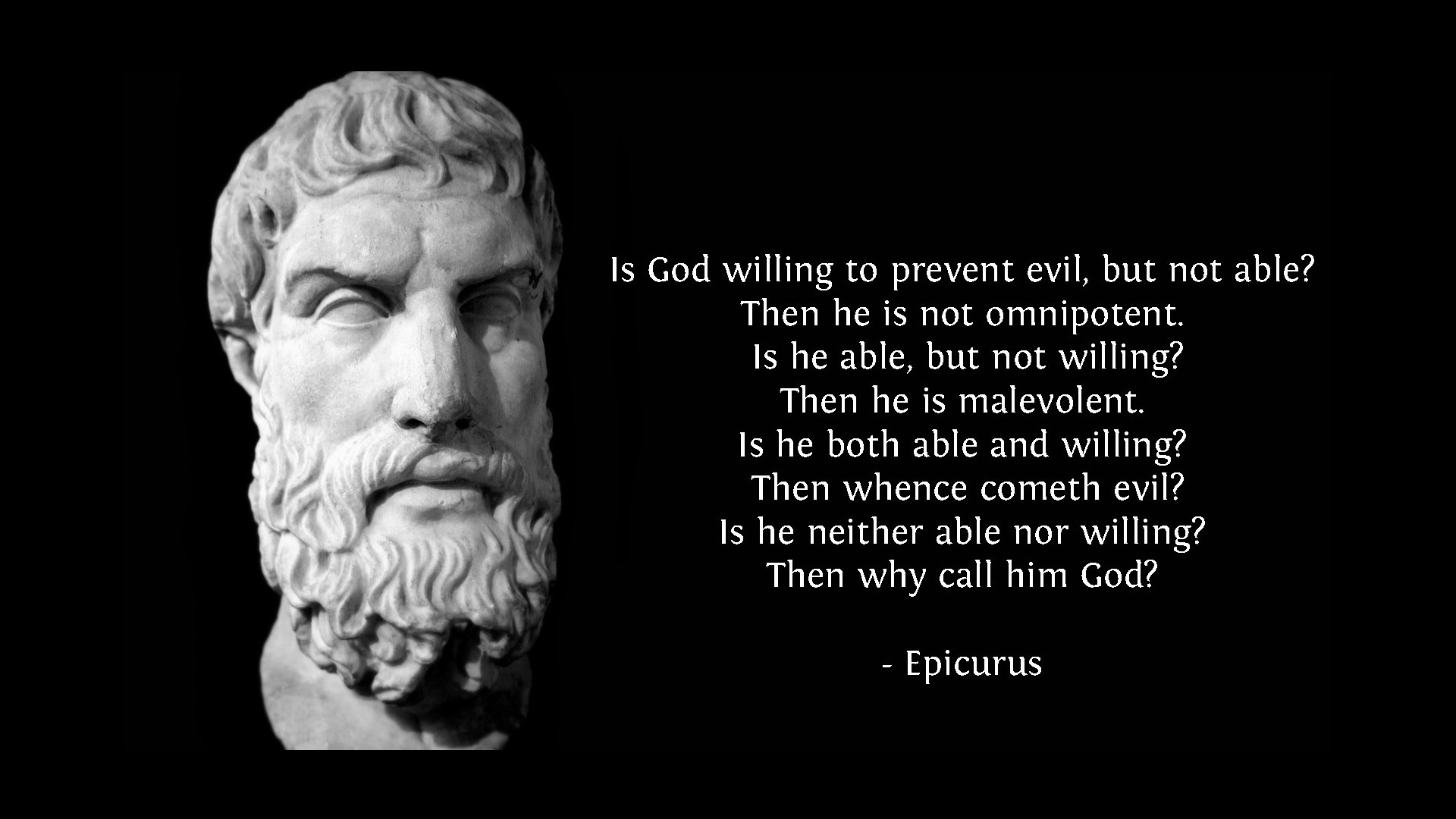Epicurus On God Wallpaperfool