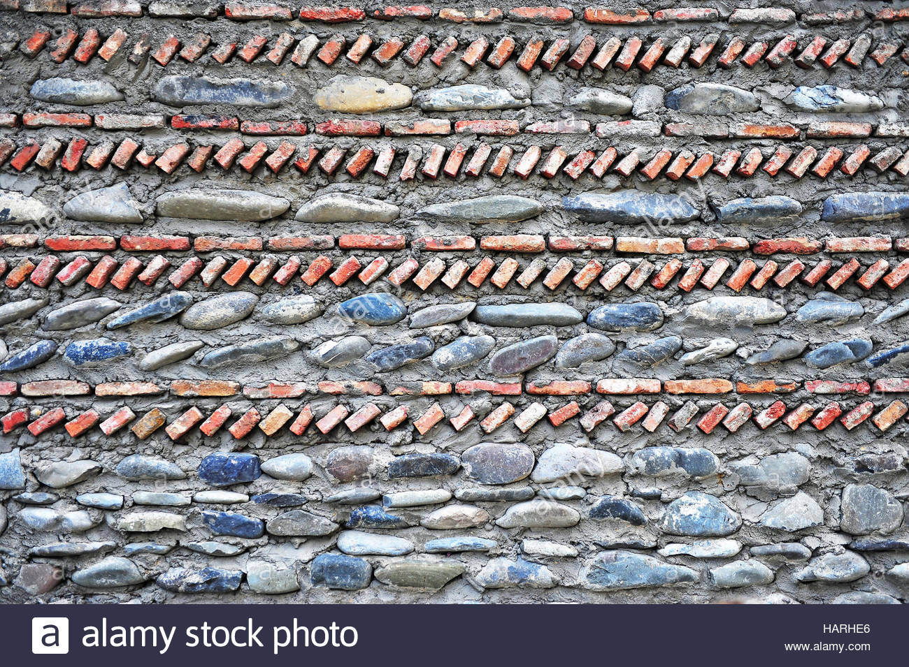 Different Types Of The Stonework Background Stock Photo