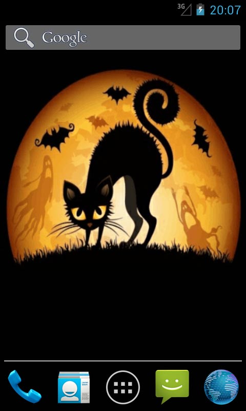 Halloween Black Cat Live Wallpaper For Your Android Phone