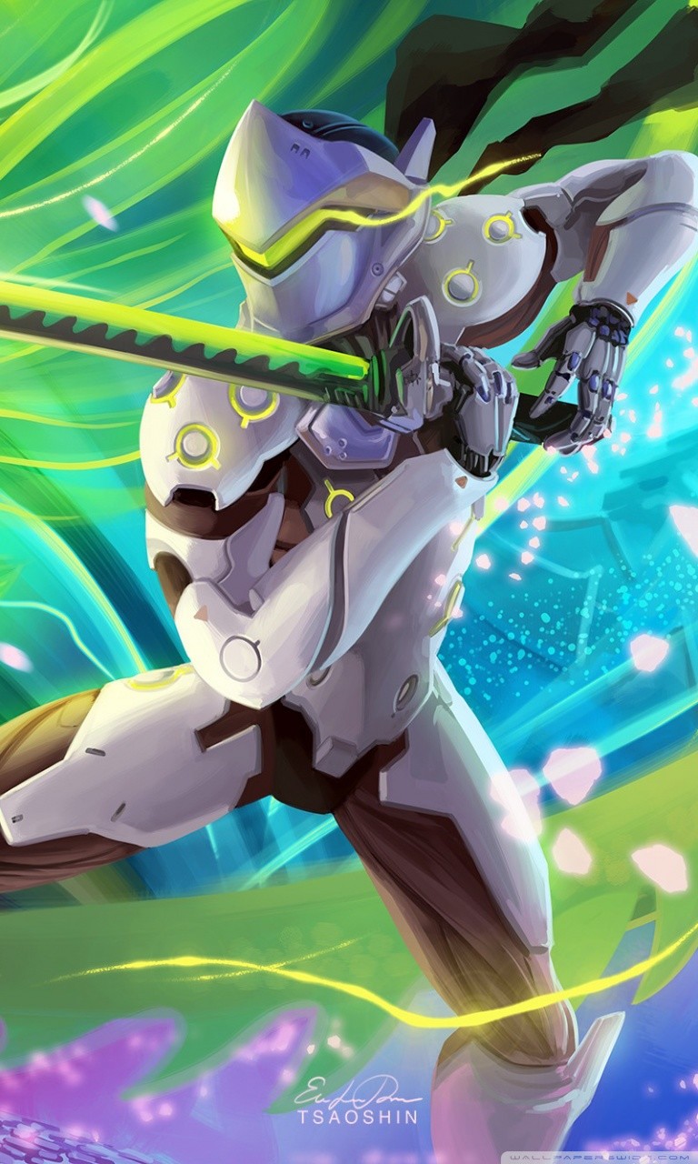 Overwatch Genji Phone Wallpaper By Khiggins2417