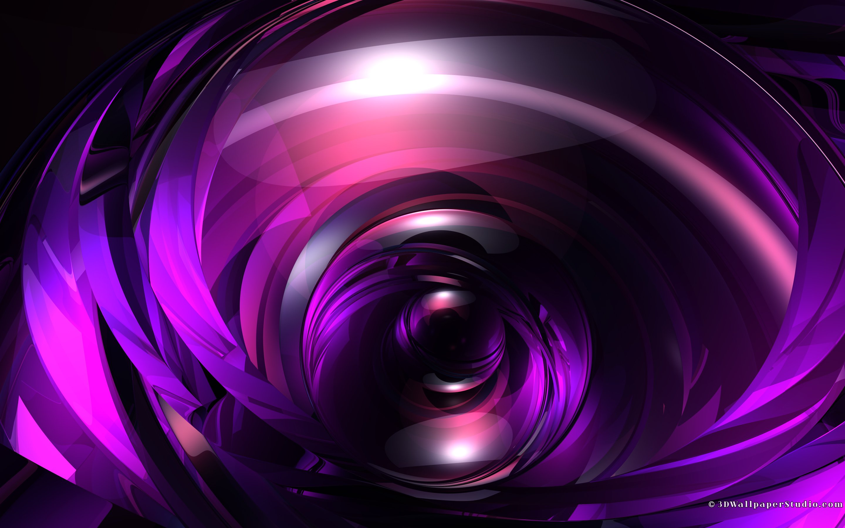 Glossy Purple Abstract Wallpaper