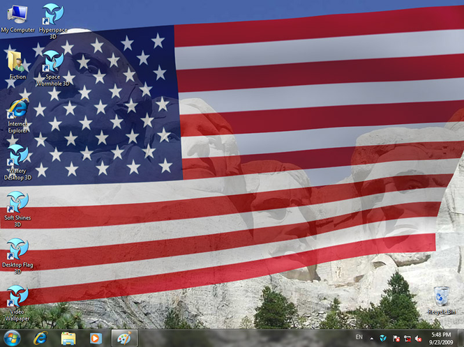 Screenshots Of Animated Wallpaper Desktop Flag 3d