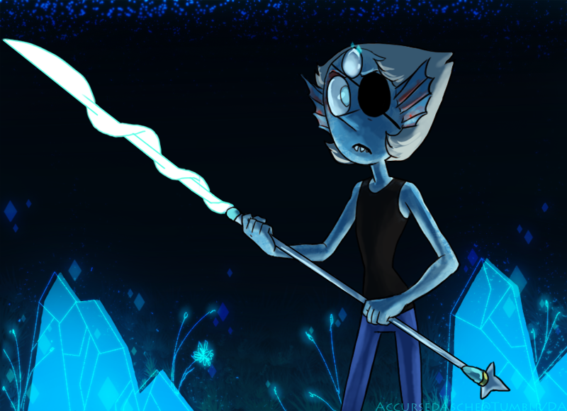 Pearl as Undyne   SUUT crossover with BG by AccursedAsche on