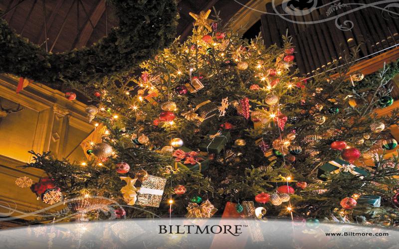 HD Biltmore House Christmas Tree Wallpaper