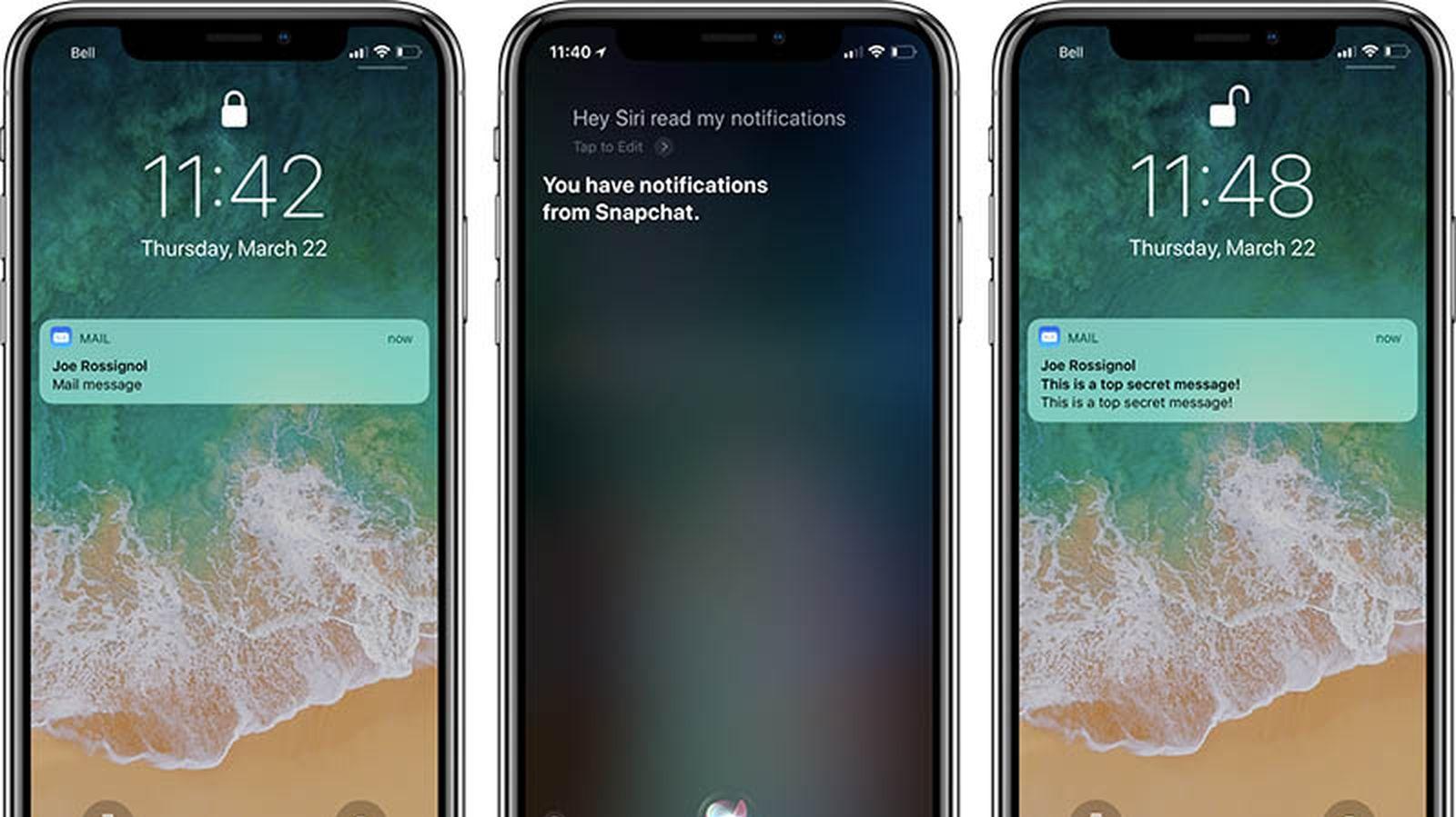 Apple To Prevent Siri From Reading Hidden Notifications On Lock