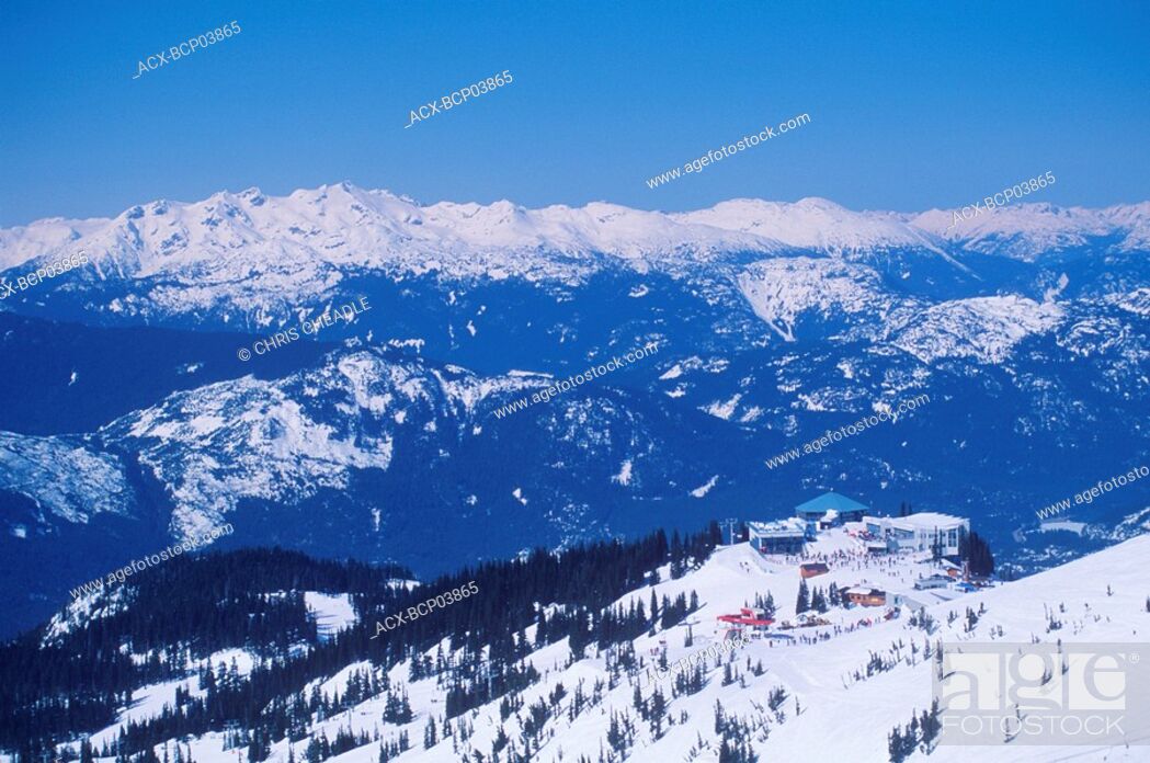 Roundhouse Atop Whistler With Coast Mountains In Background