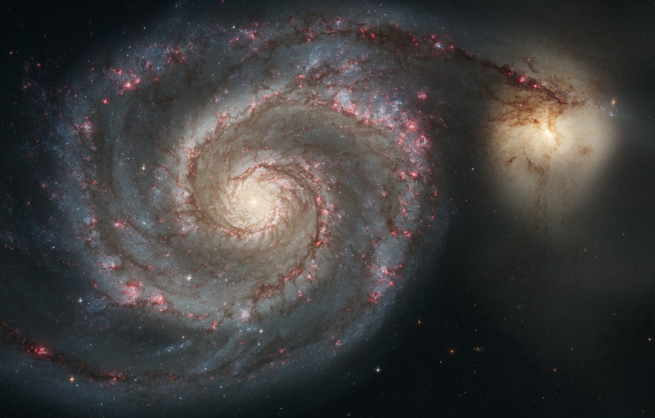 Wallpaper Hubble Spiral Galaxy Whirlpool Messier
