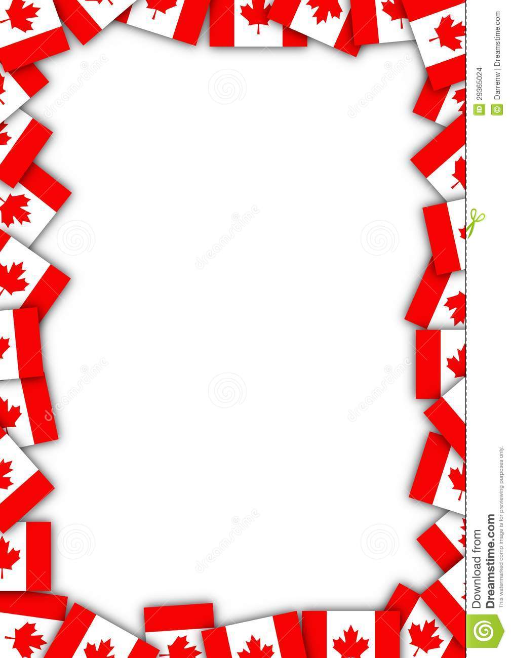 Canadian Flag Clip Art Canada Border Stock