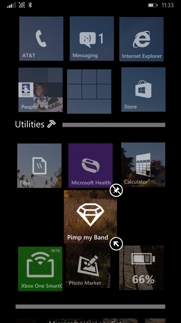 Changing the wallpaper on your Microsoft Band via the PMB is as simple