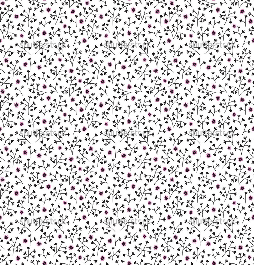 pattern with small flowers Endless white background Use for wallpaper
