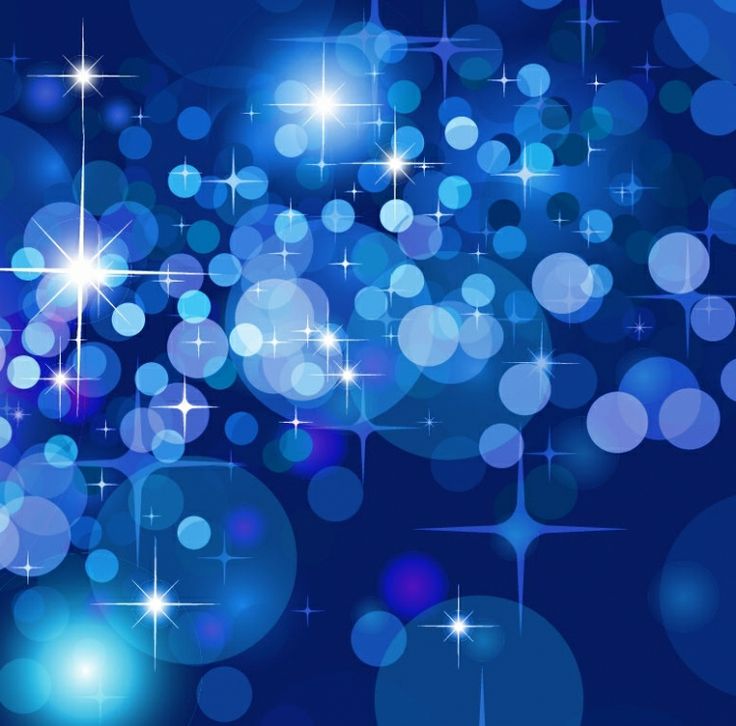 Abstract Vector Bokeh Stars Background Blue