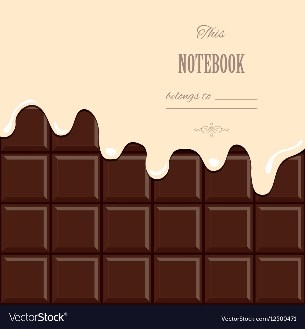 Free download Vanilla cream melted on chocolate bar background Vector