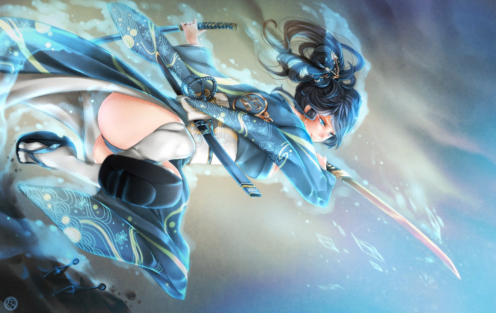 Sword Katana Anime Girl Wallpaper