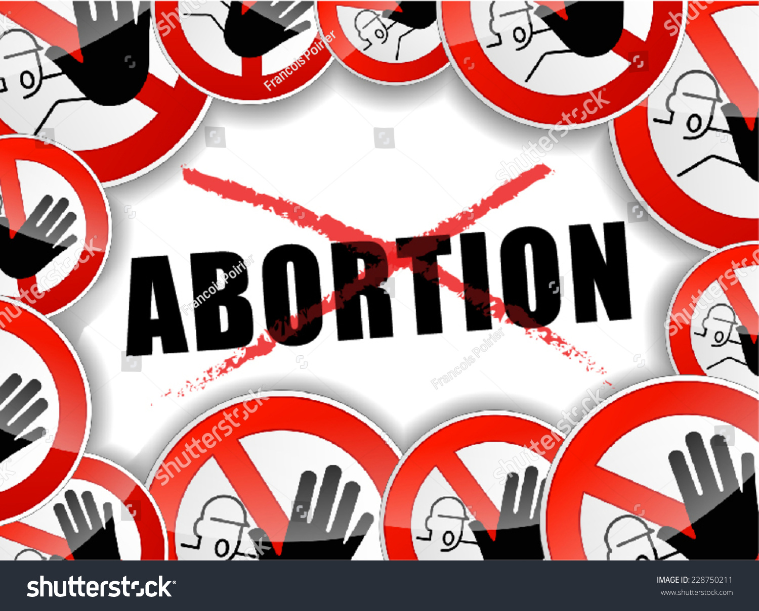 Illustration No Abortion Abstract Concept Background Stock Vector