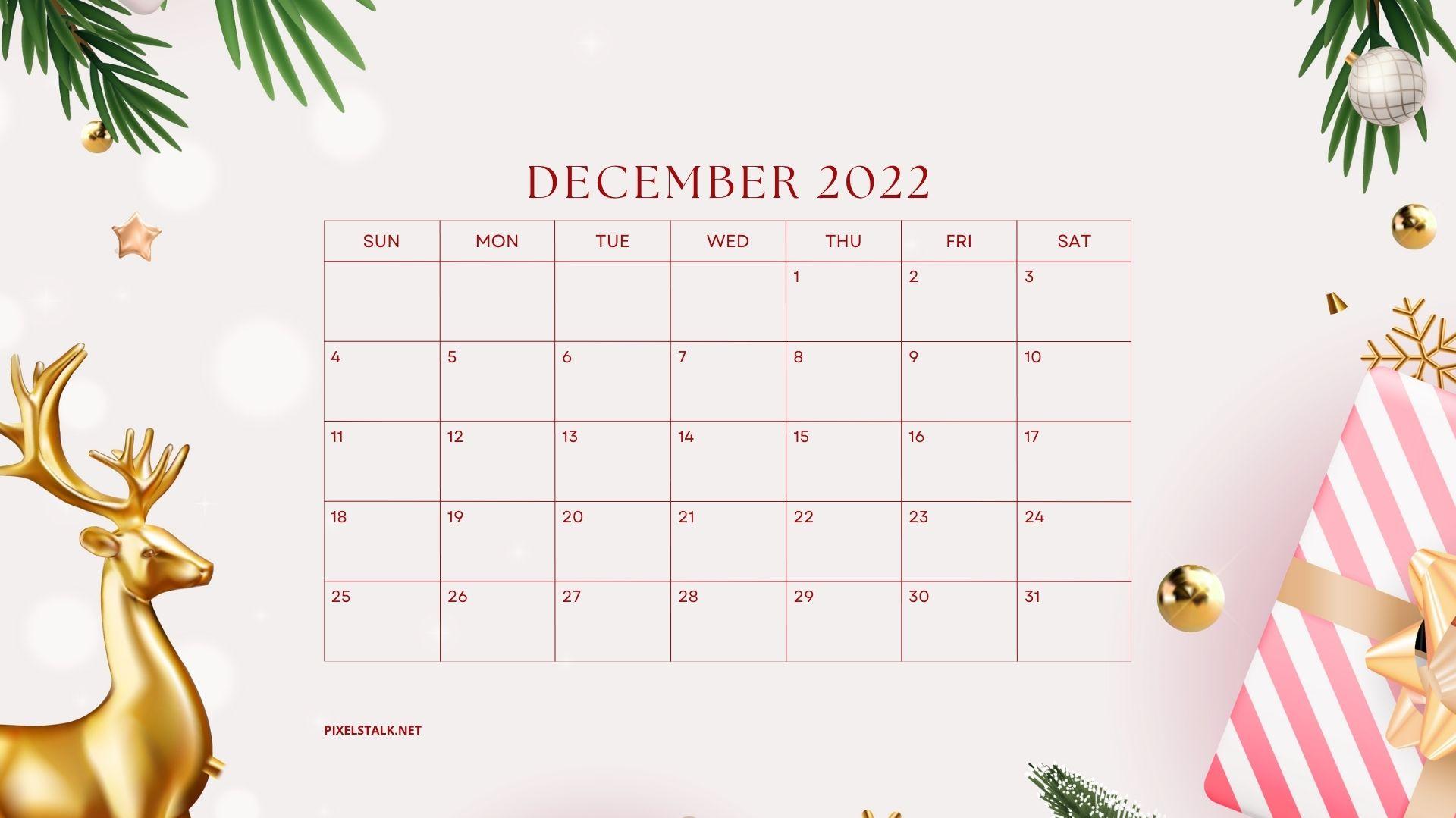 December 2022 Calendar Backgrounds HD