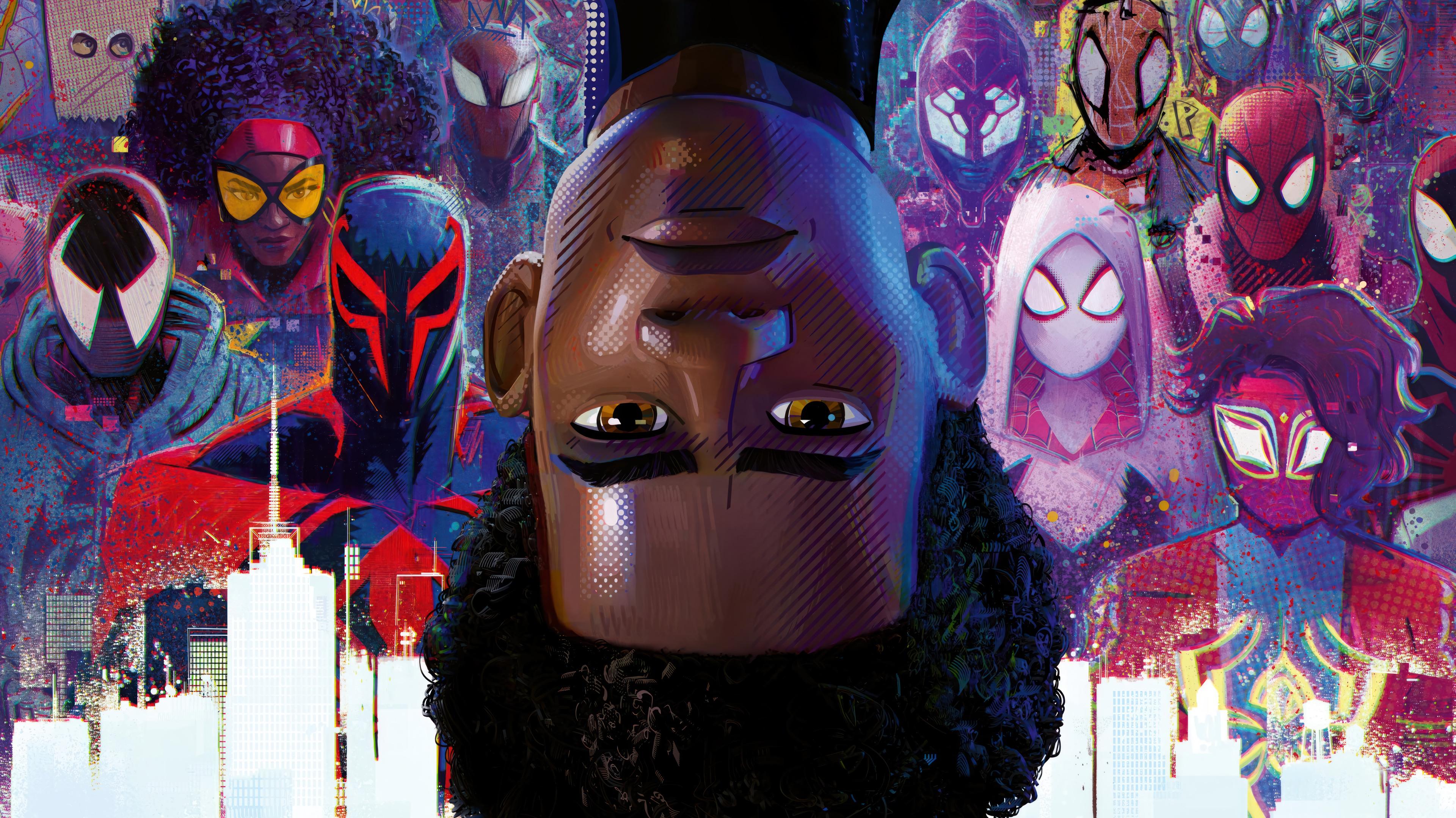 Miles Morales Spider Man Across The Verse Poster 4k
