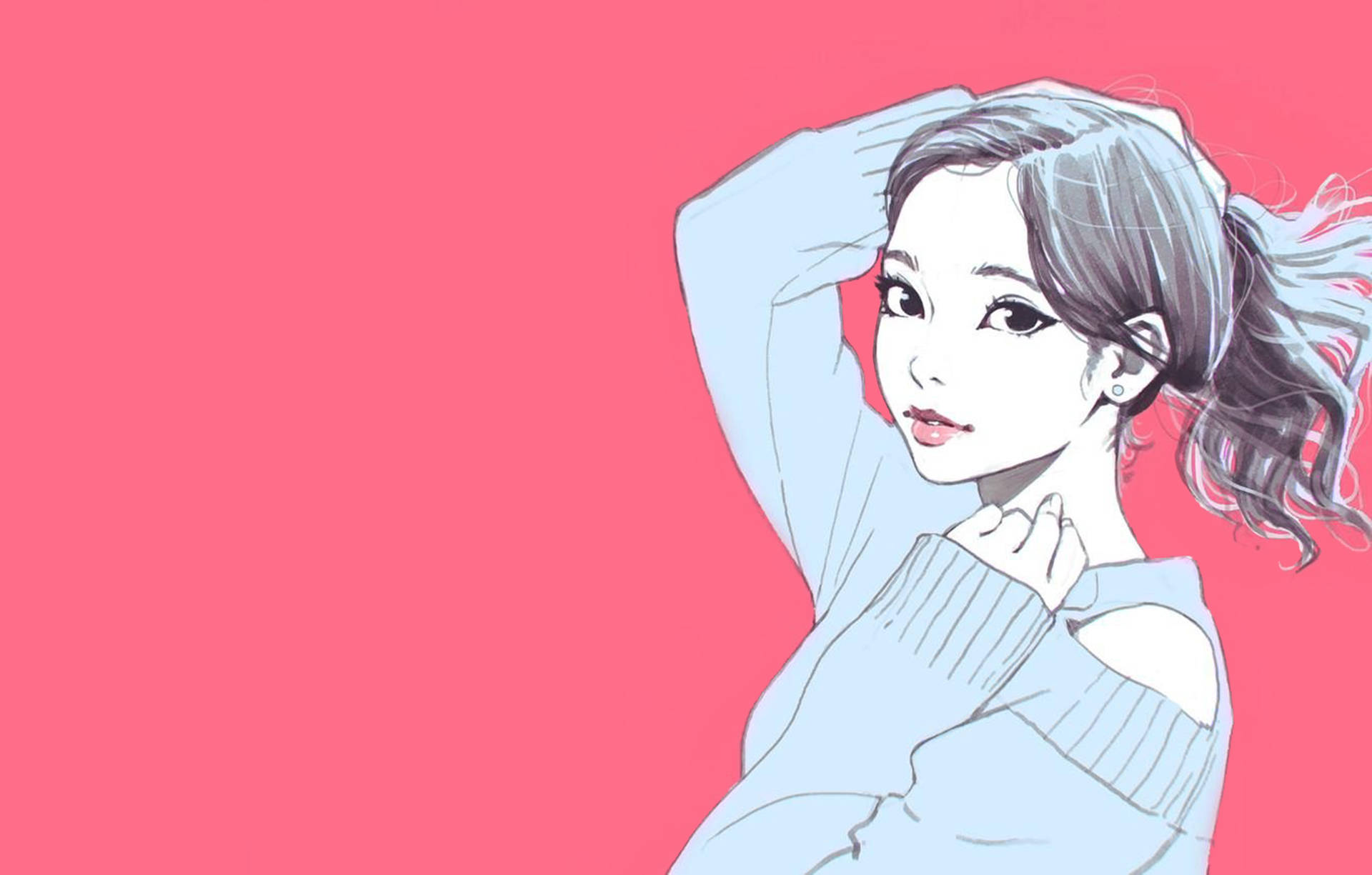 Pink Anime Aesthetic Wallpaper