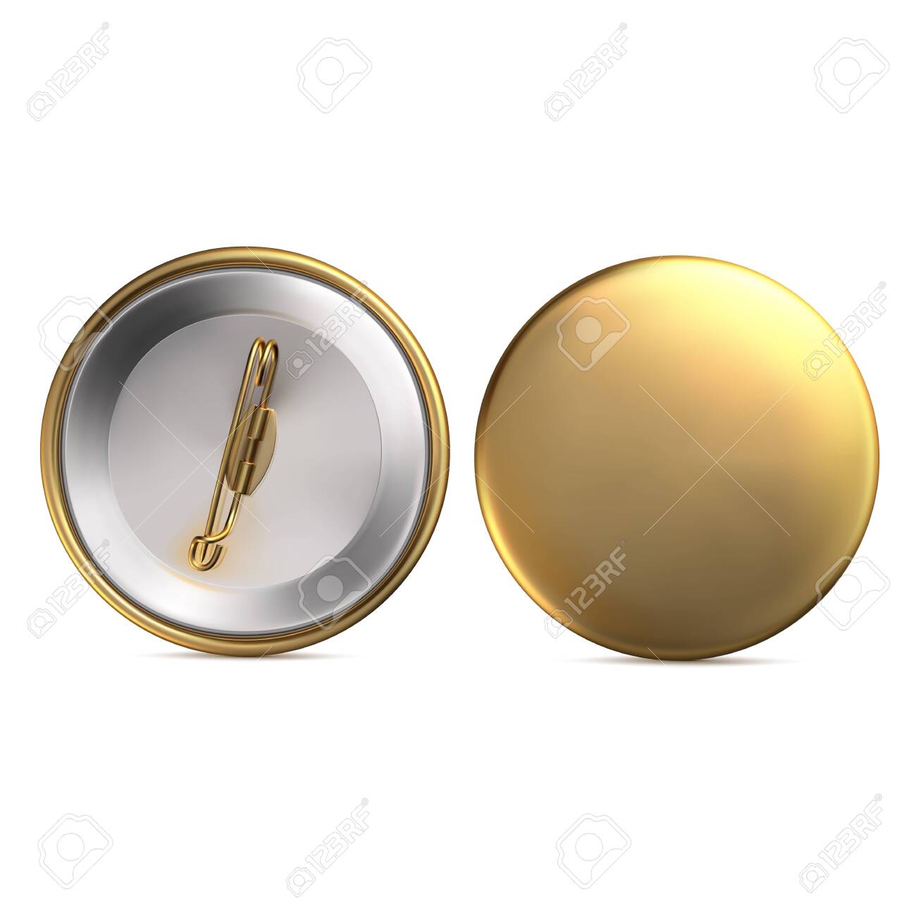 gold pin mockup