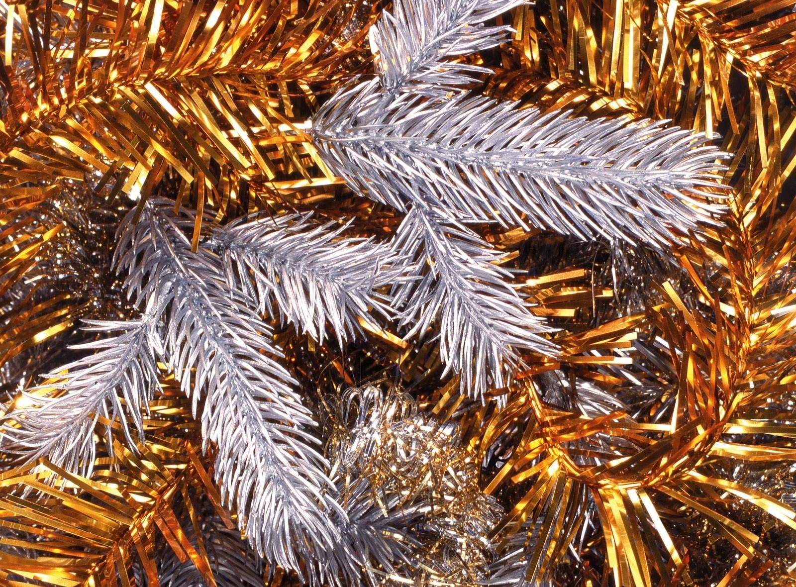 Tinsel Gold Silver Jewelry Attribute Holiday Stock Photos