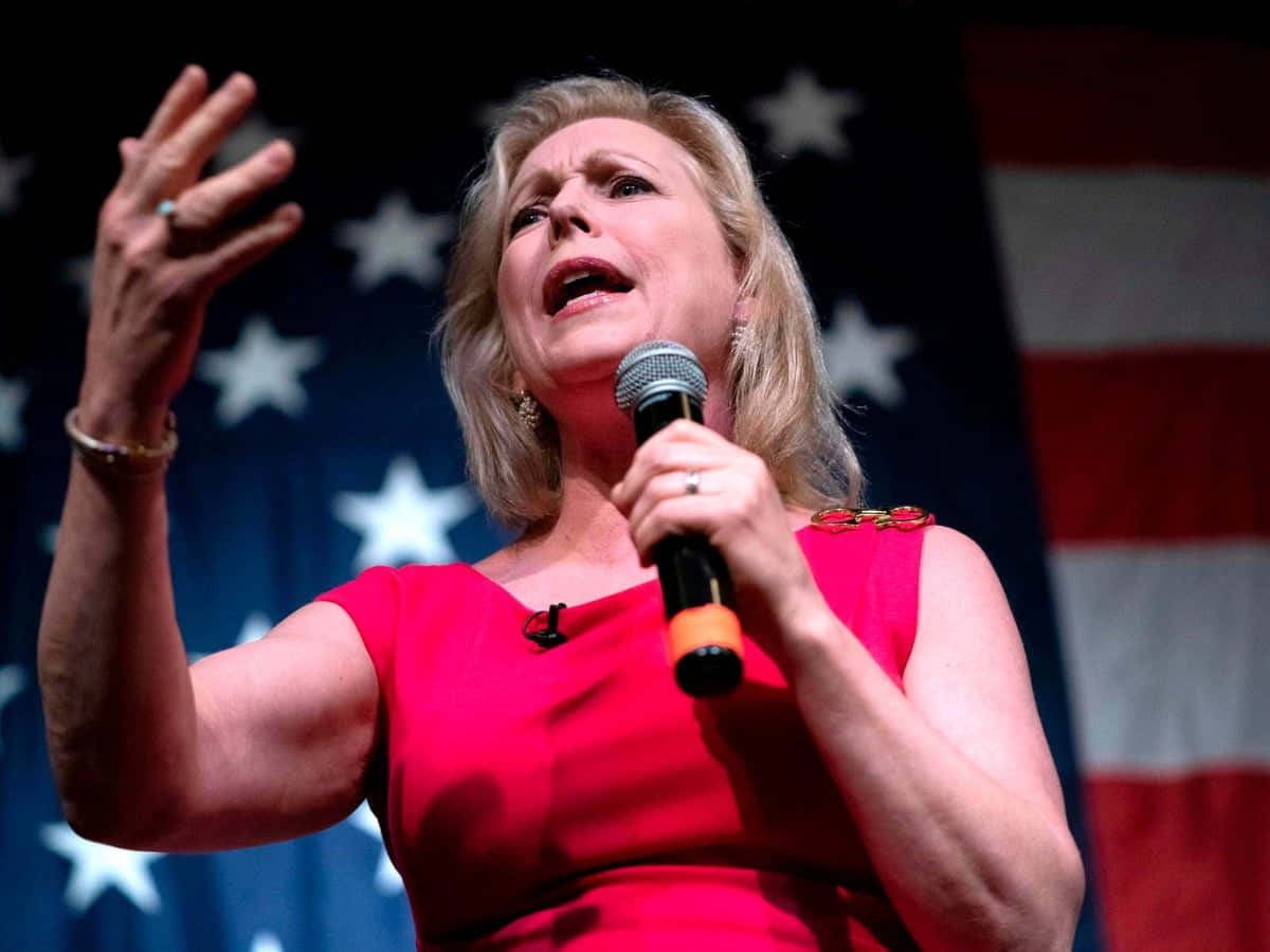 Kirsten Gillibrand Red Dress Wallpaper