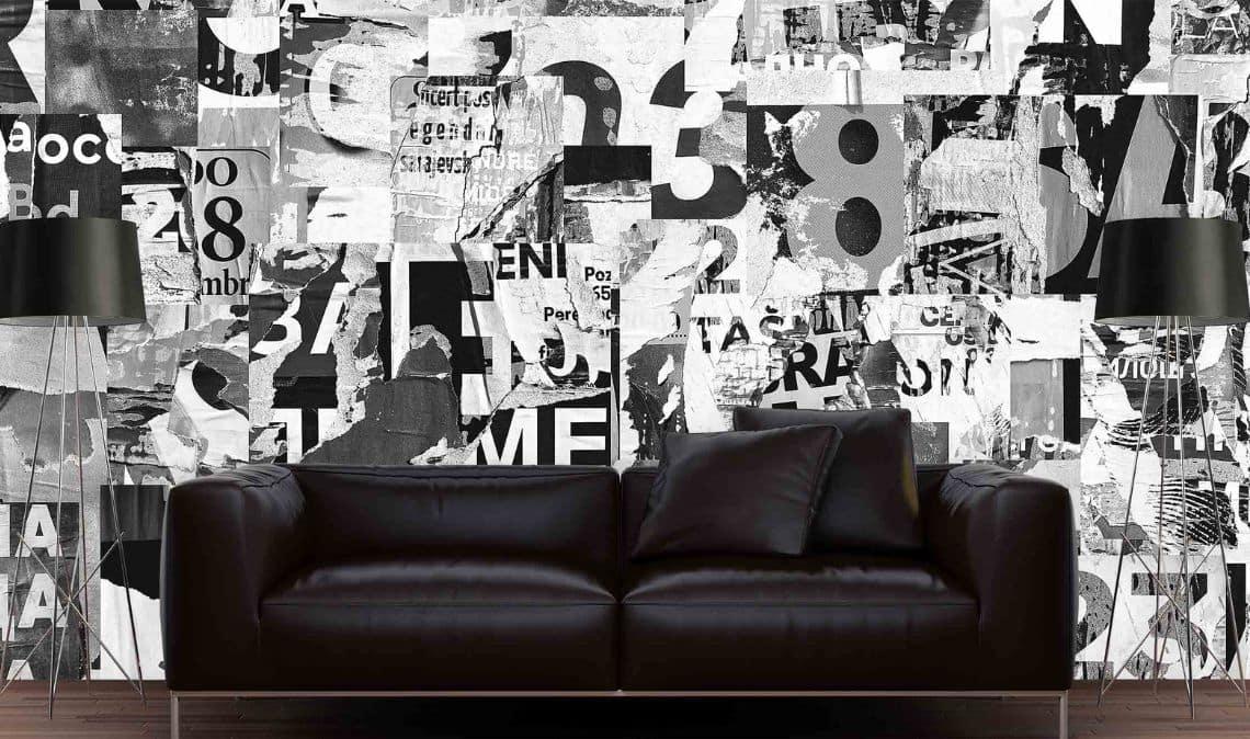 Black And White Collage Wallpaper About Murals