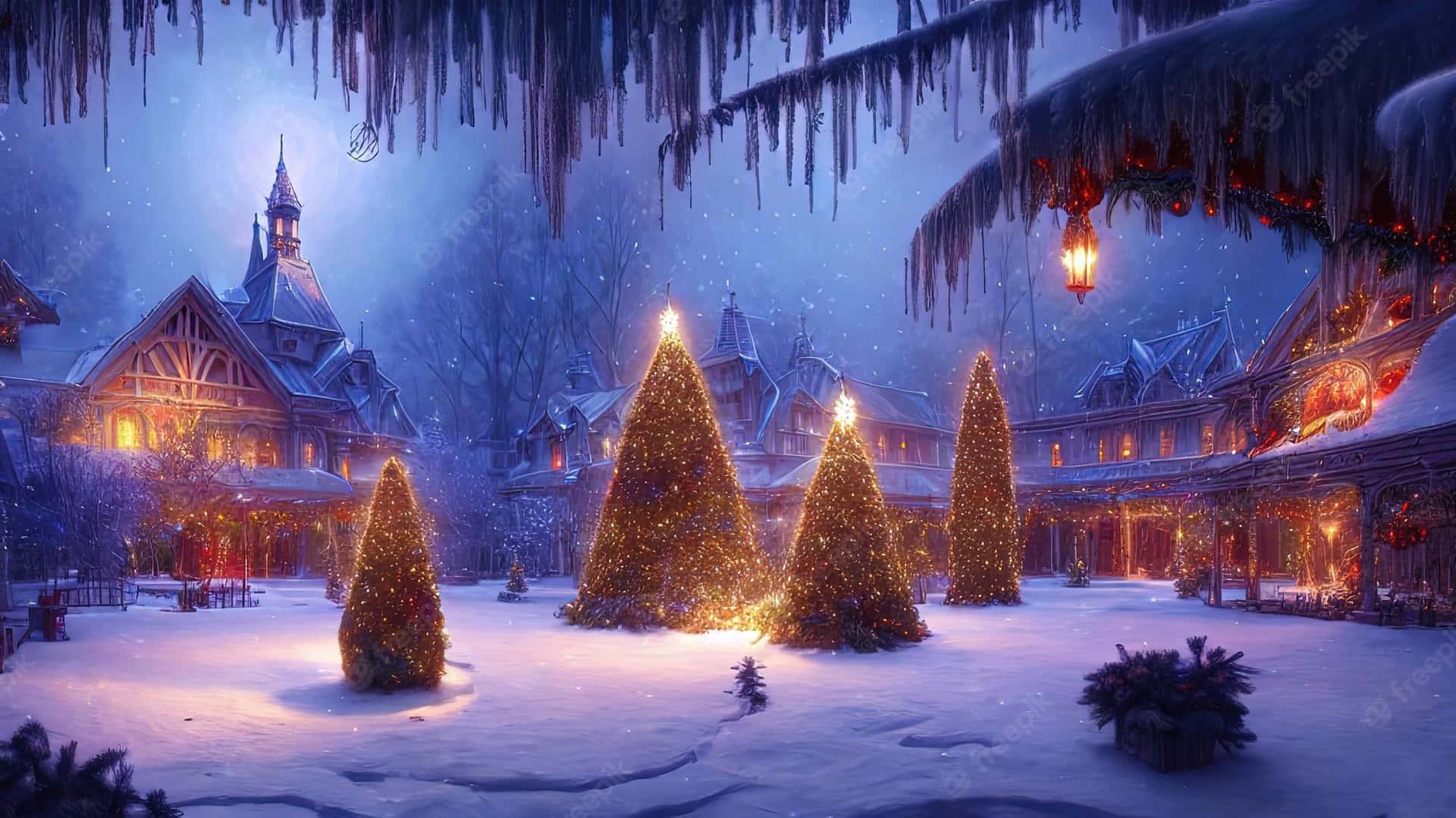  Christmas Village Backgrounds