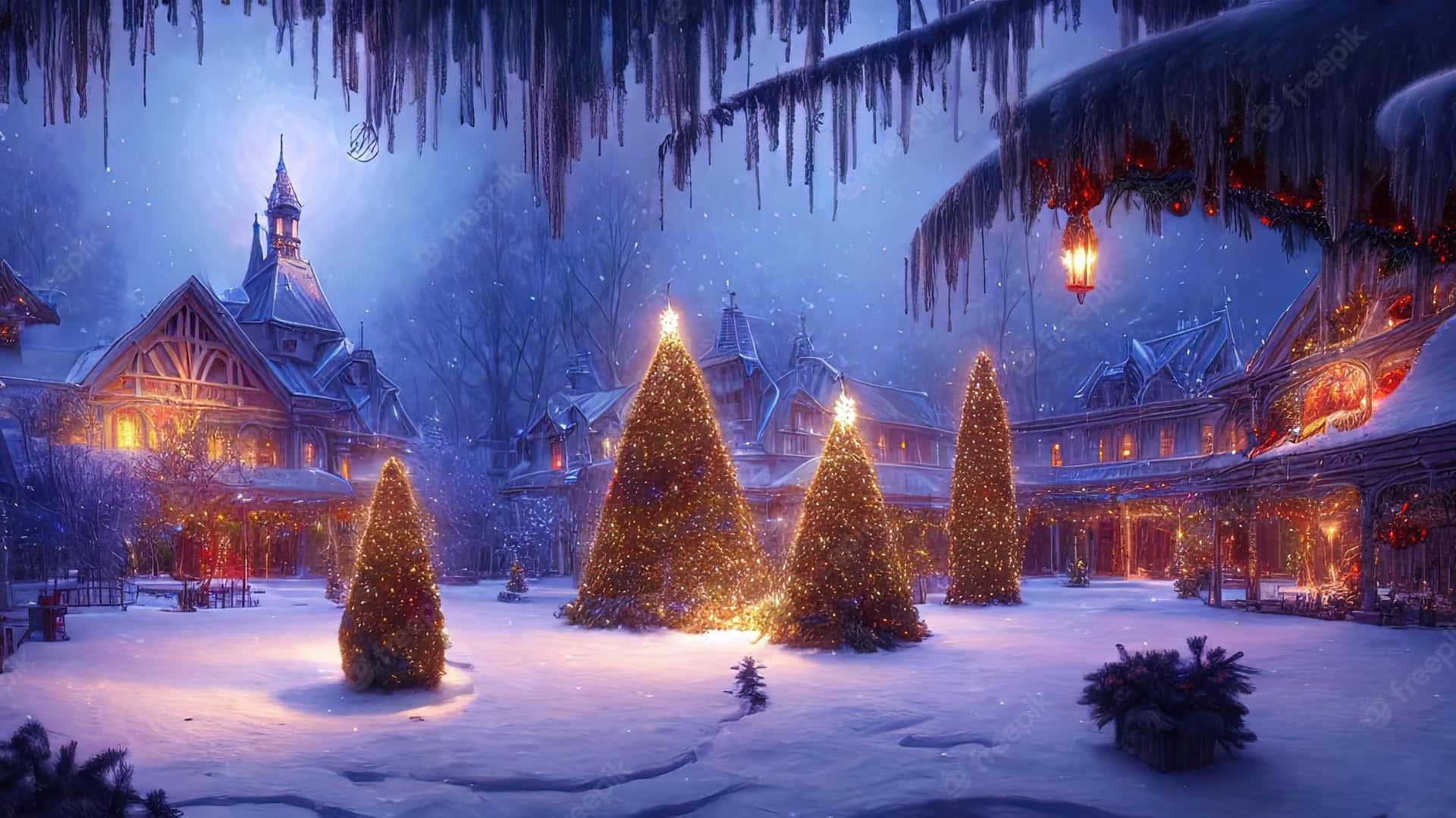  Free Download Christmas Village Background Wallpaper By alewis73 