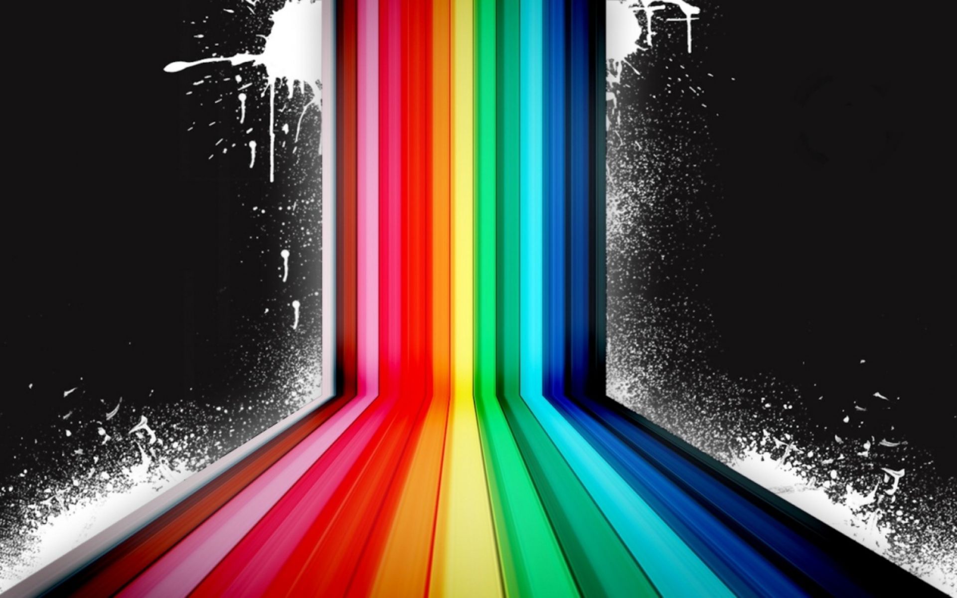 Dark Rainbow Vector Wallpaper HD 3d And Abstract For