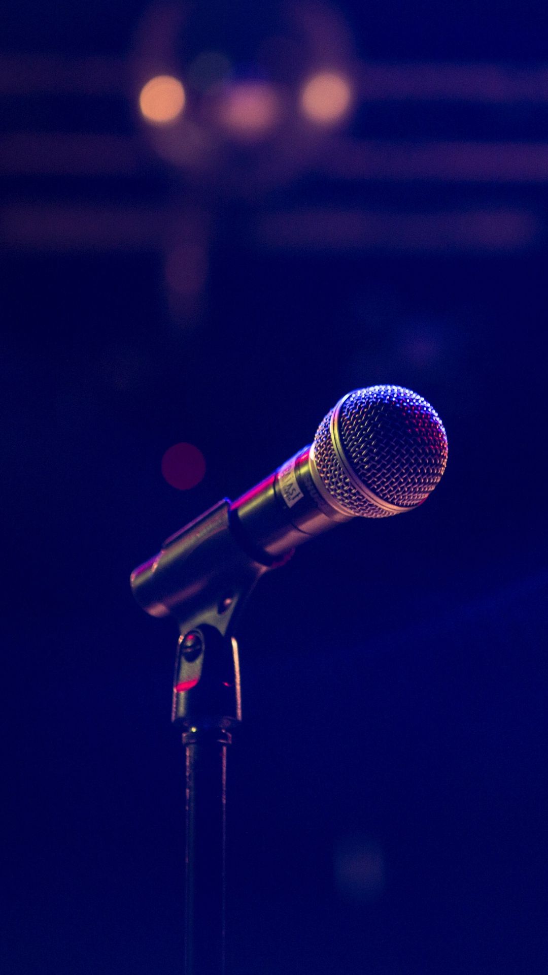 Microphone Wallpaper In Dark Blue Background Music