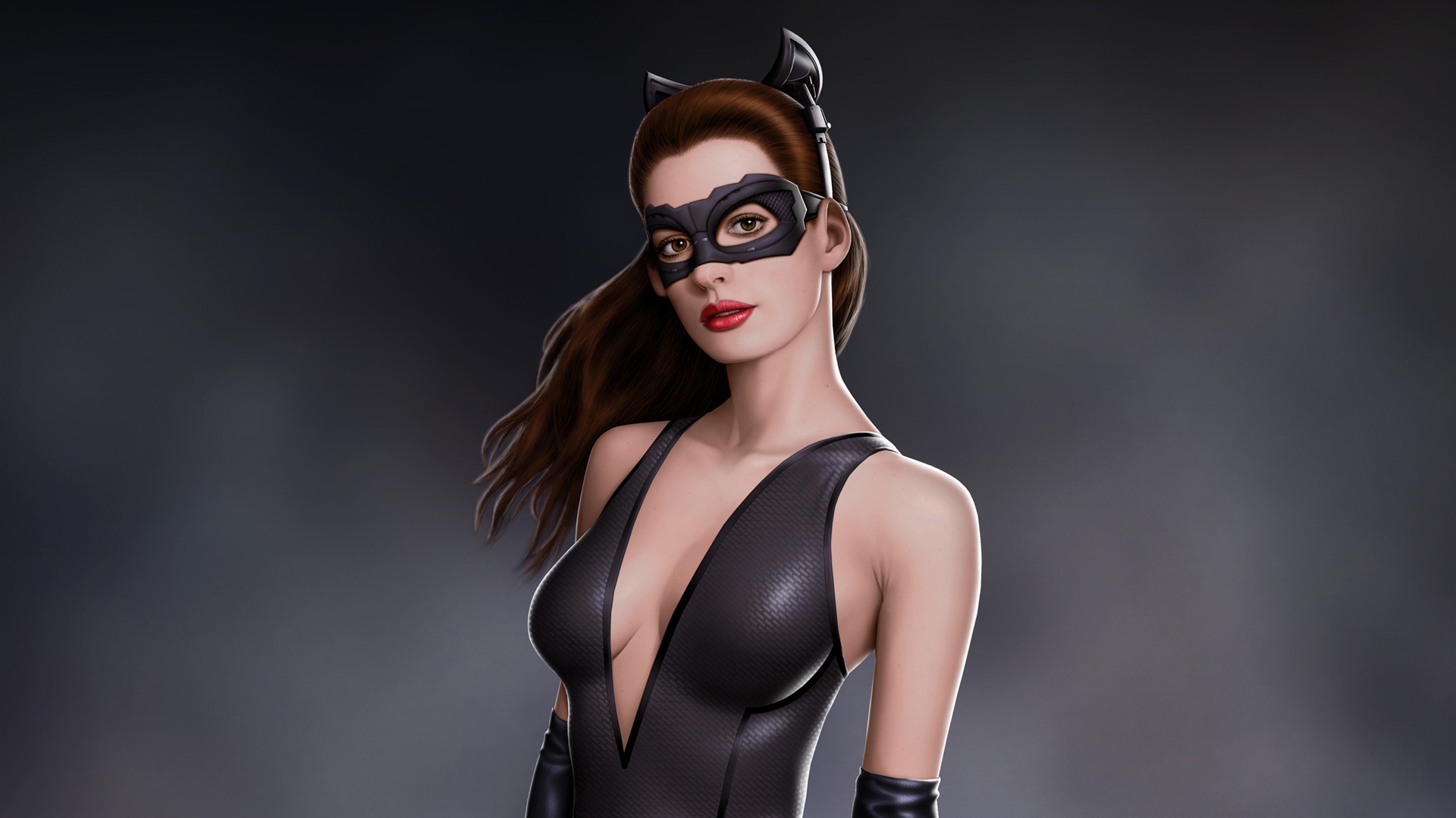 Anne Hathaway In Batman Movie As Catwoman Wallpaper Desktop