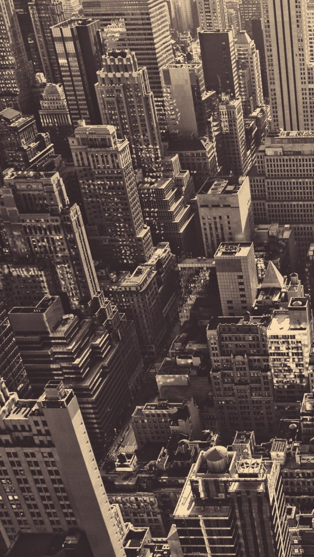 Vintage New York City Aerial View iPhone 5 Wallpaper iPod Wallpaper