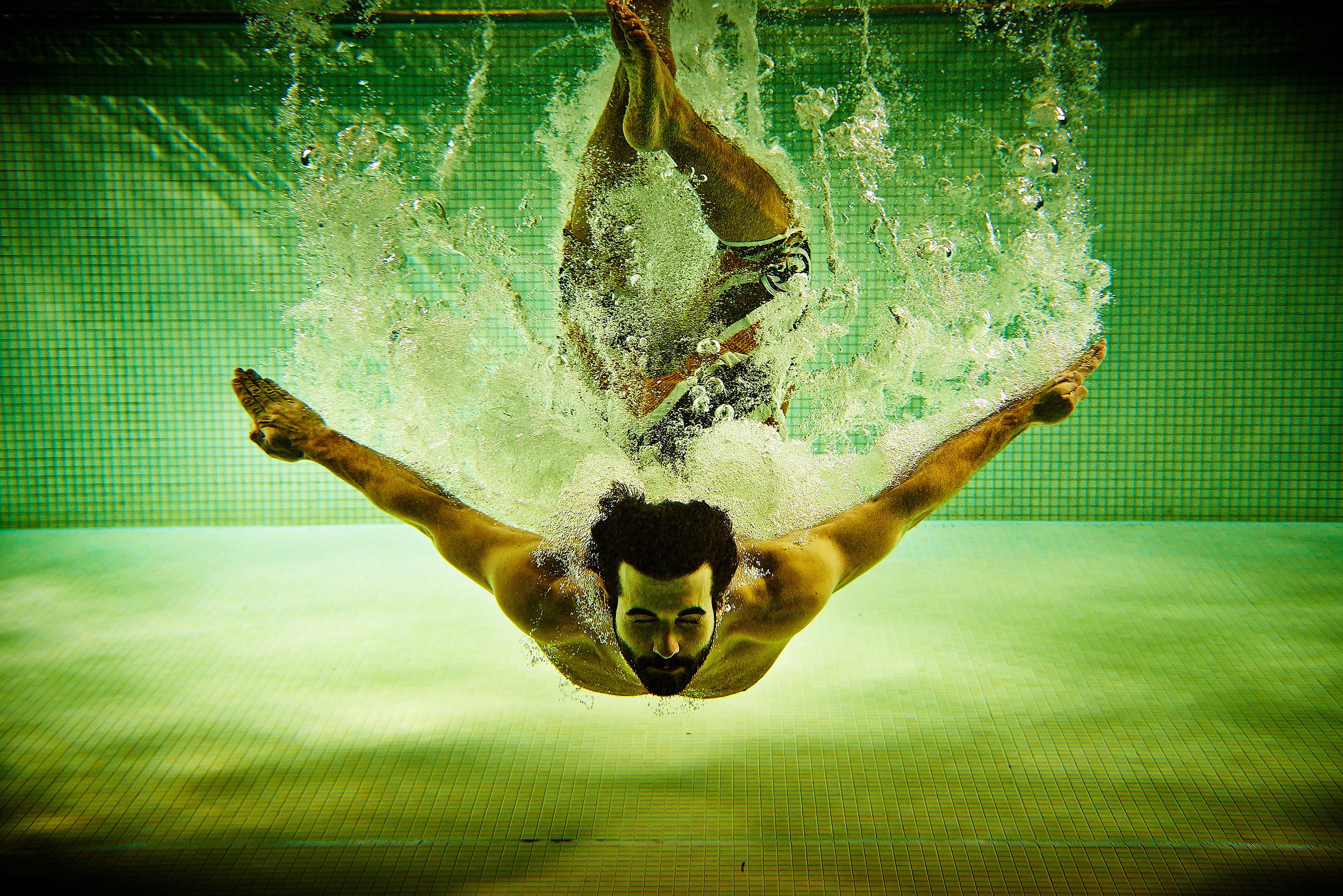 Water Pool Spray Men Man Sport Swim Swimming