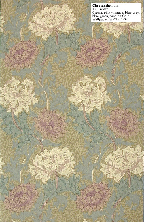 Wallpaper Chrysanthemum William Morris Style